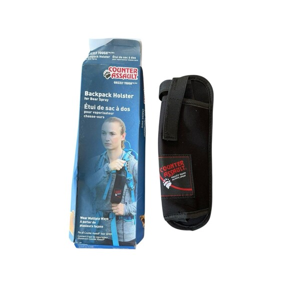 Counter Assault Bear Spray Holster For 8.1 & 10.2 Oz. Canisters Nylon Chest Clip - Picture 1 of 2
